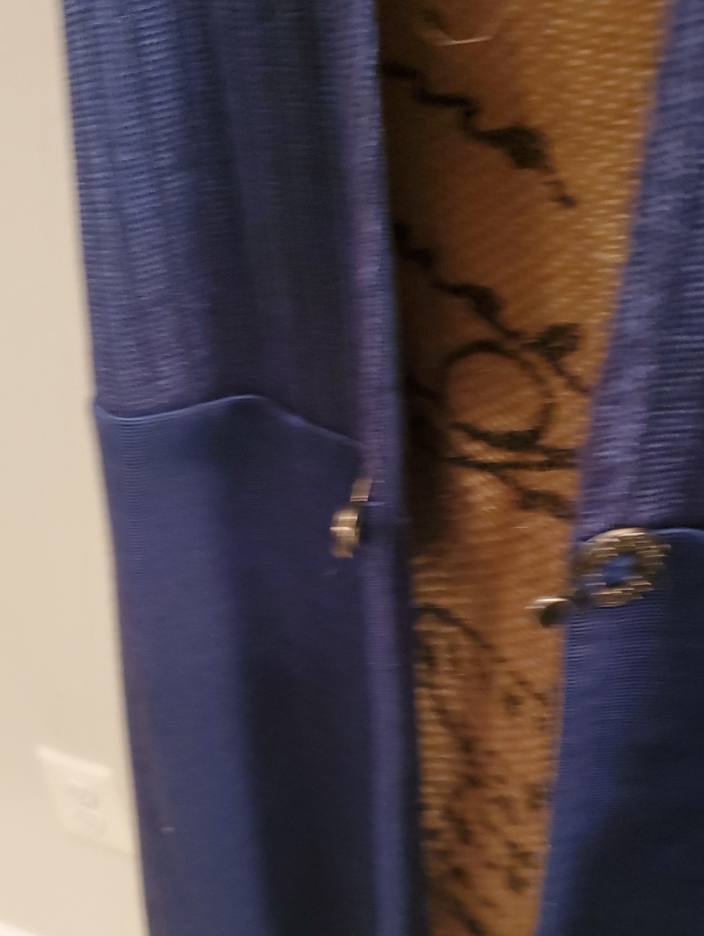 Blue Ribbed Longline Jacket Like New - Picture 3 of 5